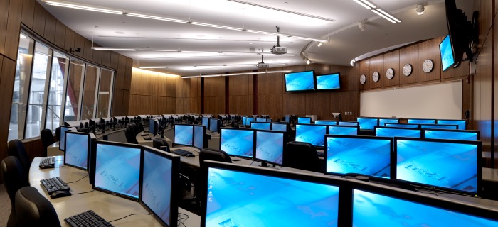 computer lab in trading room